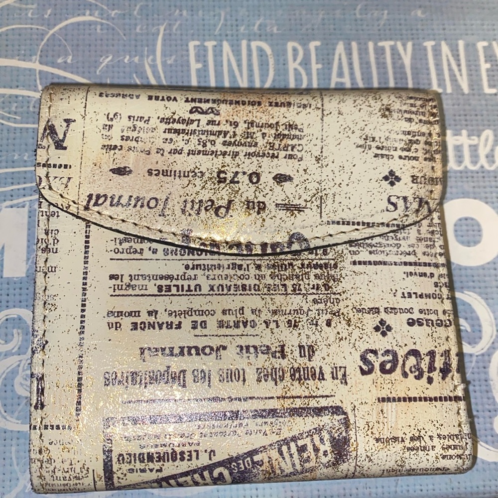 Patricia Nash newspaper print style wallet